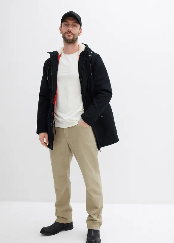 Parka invernale con cappuccio in teddy, bonprix