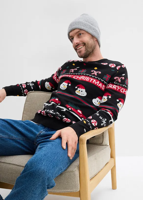 Maglione natalizio in filato fine, bonprix