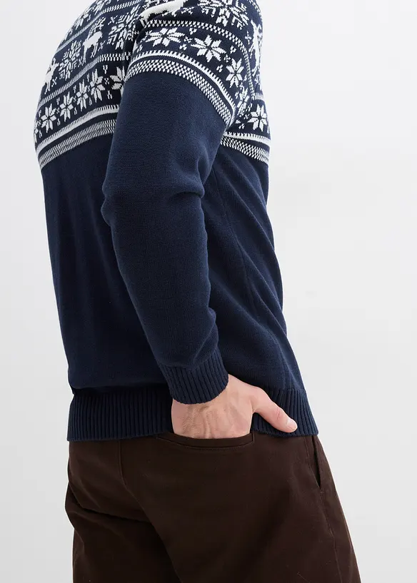 Cardigan norvegese in puro cotone delicato sulla pelle, bonprix