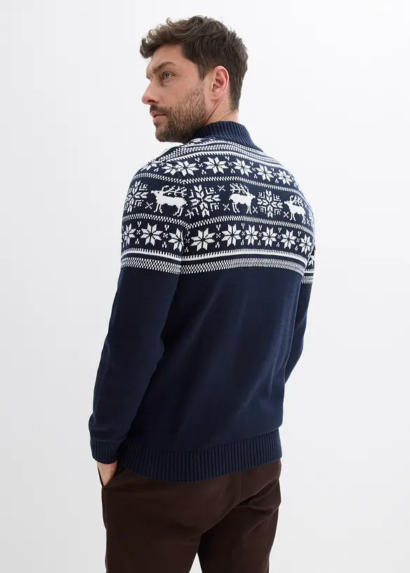 Cardigan norvegese in puro cotone delicato sulla pelle, bonprix