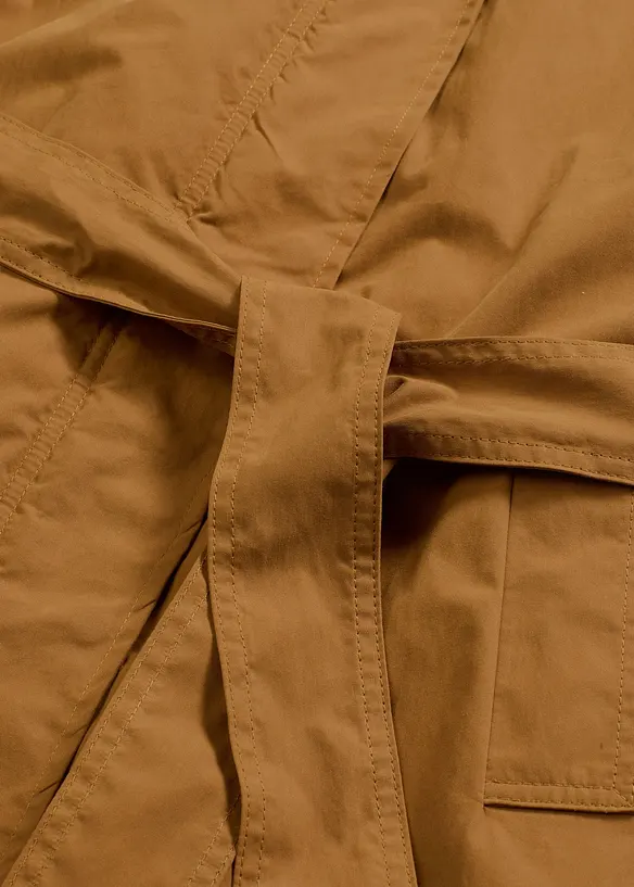 Trench imbottito con collo in pelliccia sintetica staccabile, bonprix