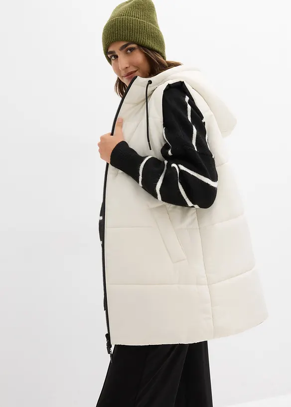 Gilet prémaman 4 in 1 foderato e double face con inserto babywearing, bonprix