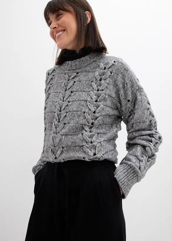 Pantaloni in maglia di misto cachemire morbido, bonprix