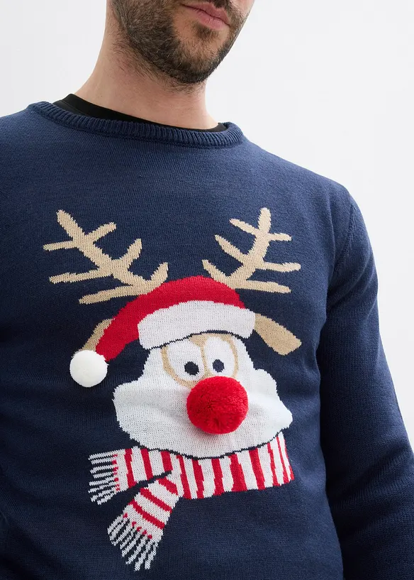 Maglione natalizio in filato fine, bonprix
