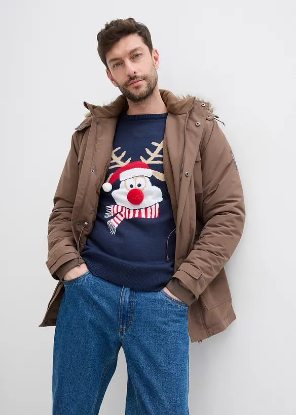 Maglione natalizio in filato fine, bonprix