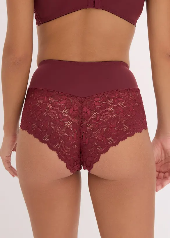 Culotte a vita alta con pizzo, bonprix