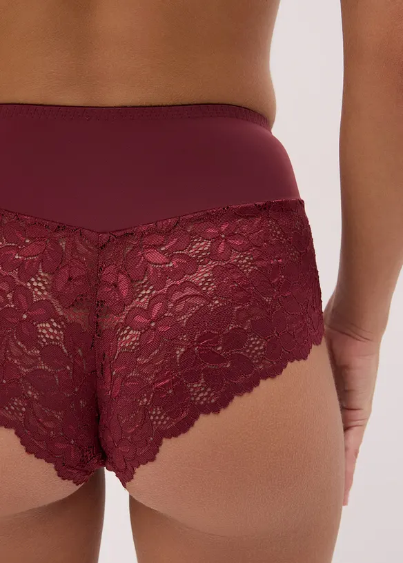 Culotte a vita alta con pizzo, bonprix