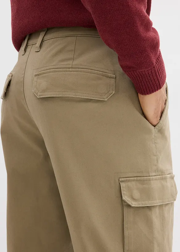 Pantaloni cargo elasticizzati termici regular fit, straight, bonprix
