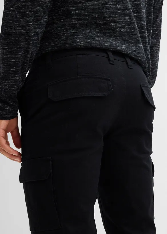 Pantaloni cargo elasticizzati termici regular fit, straight, bonprix