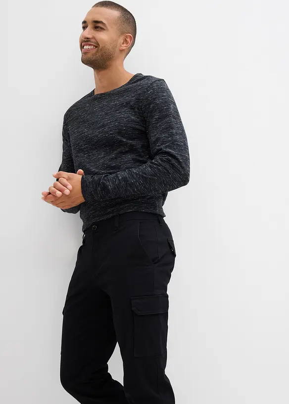 Pantaloni cargo elasticizzati termici regular fit, straight, bonprix