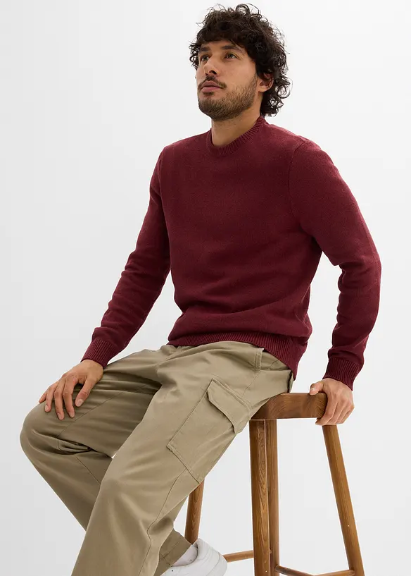 Pantaloni cargo elasticizzati termici regular fit, straight, bonprix