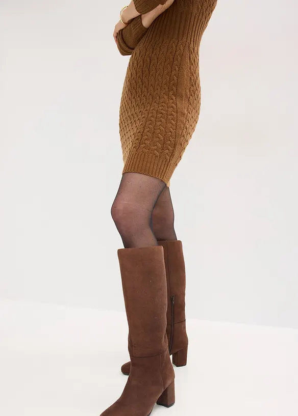 Abito in maglia a trecce, bonprix