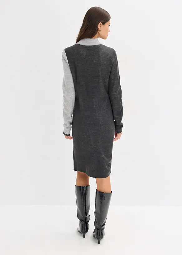 Abito in maglia jacquard con righe moderne, bonprix