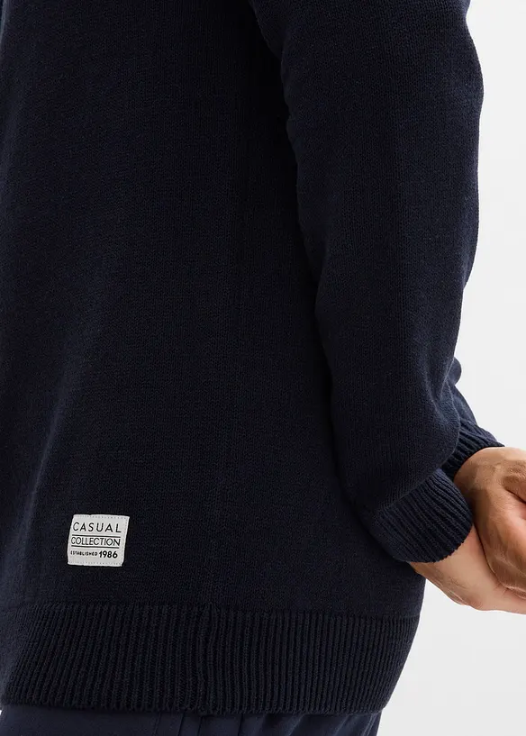 Cardigan con collo dritto e cotone riciclato, bonprix