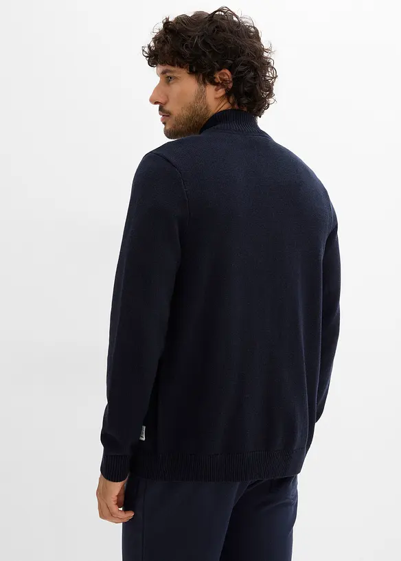 Cardigan con collo dritto e cotone riciclato, bonprix