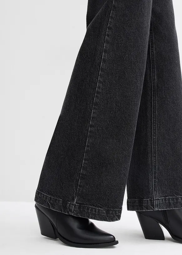 Jeans wide leg extra lunghi, vita media, bonprix