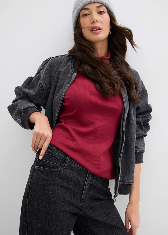 Jeans wide leg extra lunghi, vita media, bonprix