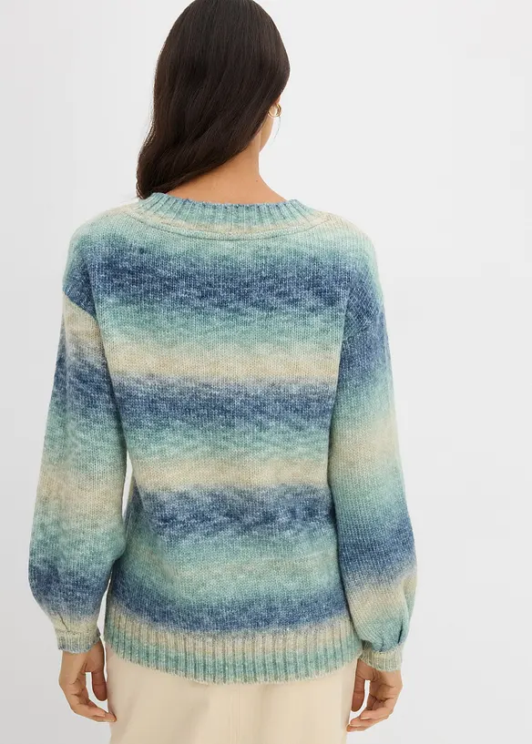 Maglione in filato grosso di misto lana morbido, bonprix