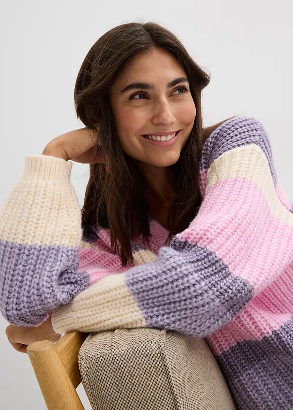 Cardigan in filato grosso con colori sfumati, bonprix