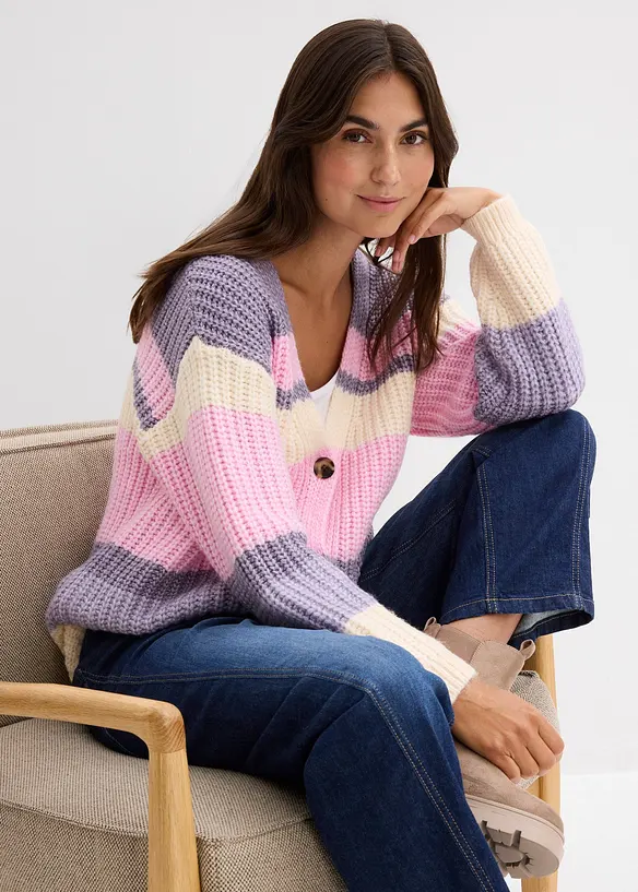 Cardigan in filato grosso con colori sfumati, bonprix