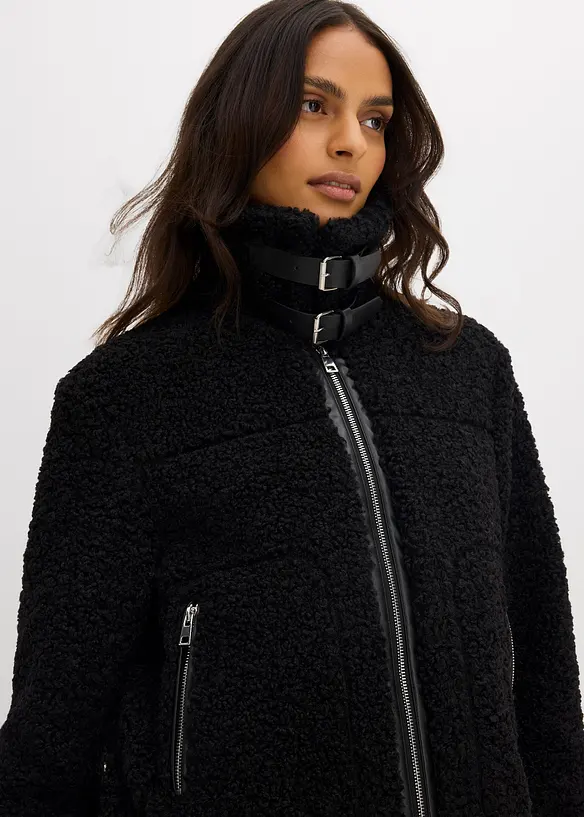 Pelliccia sintetica corta in pile teddy, bonprix