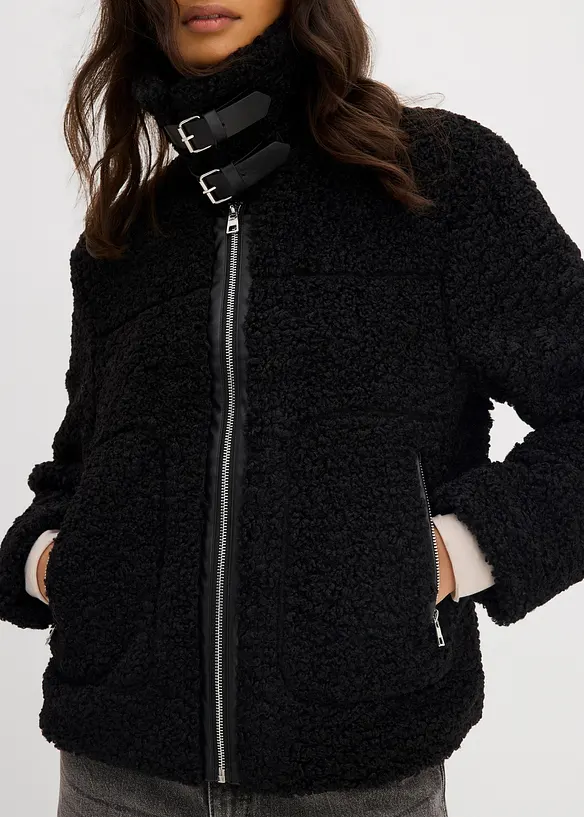 Pelliccia sintetica corta in pile teddy, bonprix