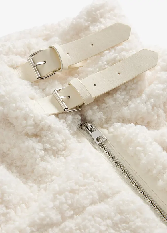 Pelliccia sintetica corta in pile teddy, bonprix