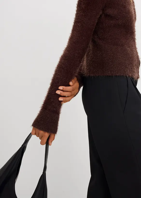 Cardigan in filato fine effetto piuma, bonprix