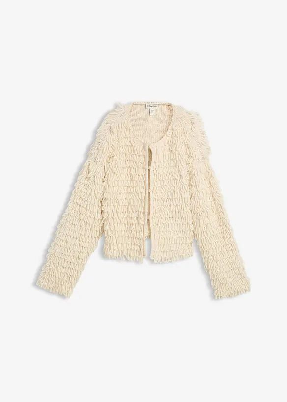 Cardigan in pelliccia sintetica riccia, bonprix