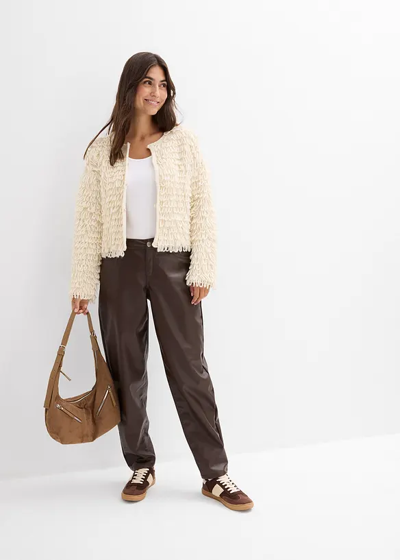 Cardigan in pelliccia sintetica riccia, bonprix
