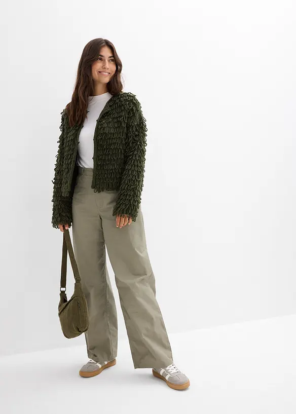 Cardigan in pelliccia sintetica riccia, bonprix
