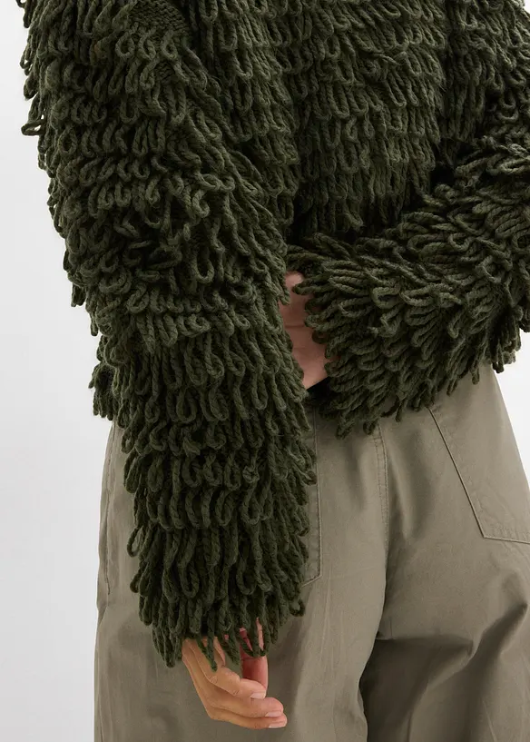 Cardigan in pelliccia sintetica riccia, bonprix