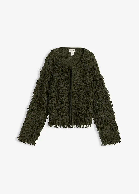 Cardigan in pelliccia sintetica riccia, bonprix