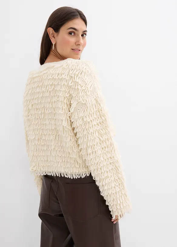 Cardigan in pelliccia sintetica riccia, bonprix