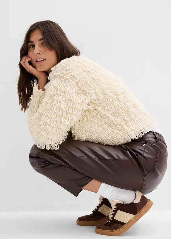 Cardigan in pelliccia sintetica riccia, bonprix