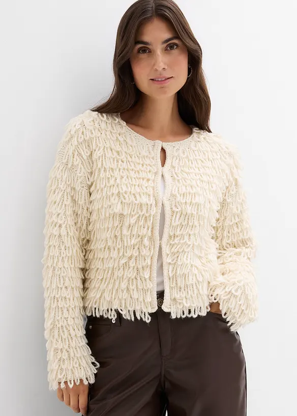 Cardigan in pelliccia sintetica riccia, bonprix