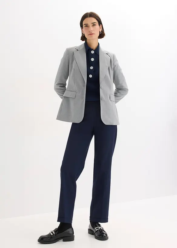 Pantaloni con elastico in vita e risvolto, bonprix
