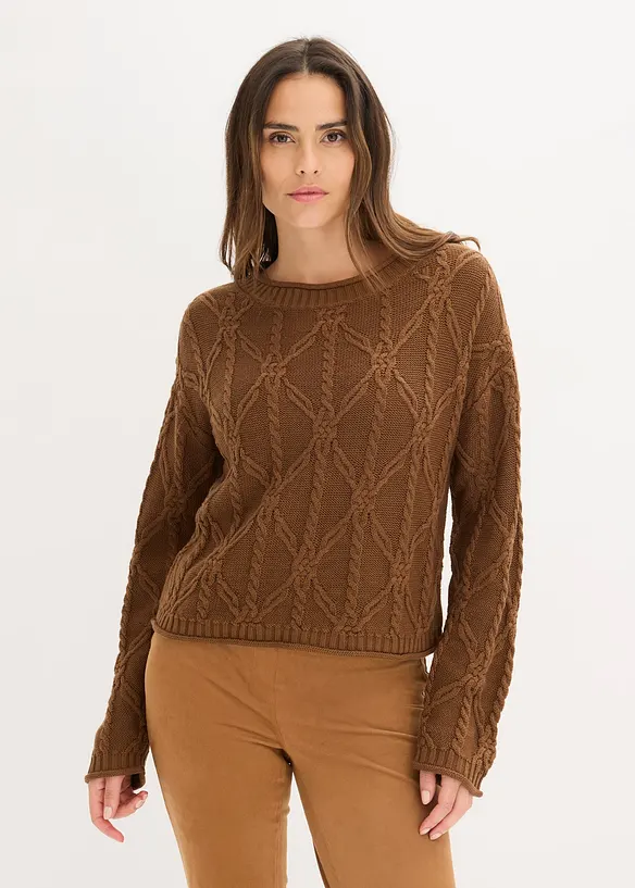 Maglione in misto cotone, bonprix
