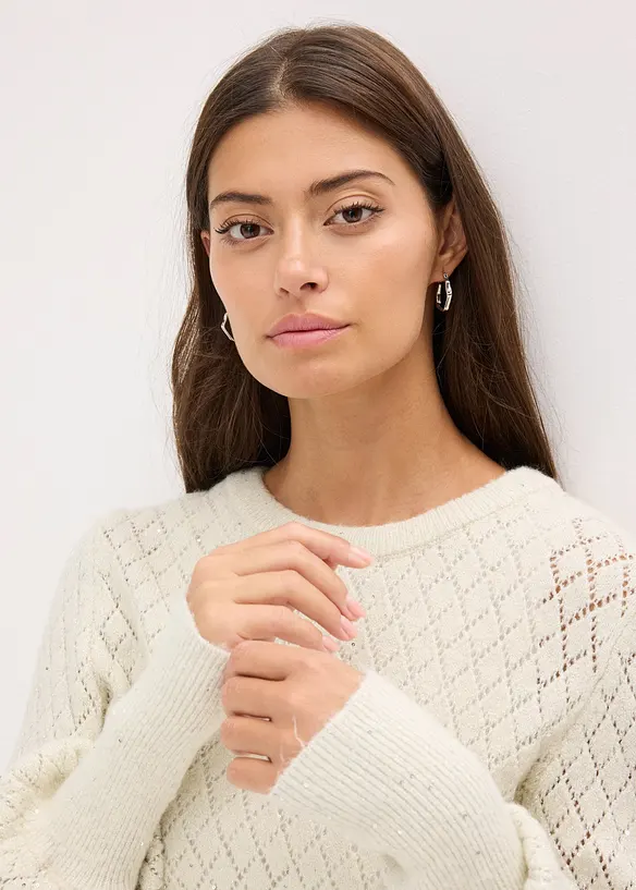 Maglione traforato, bonprix