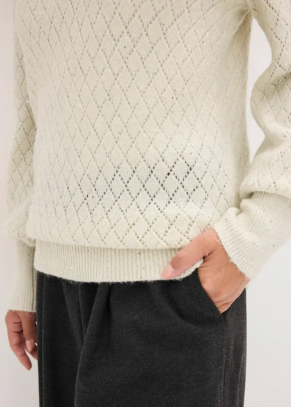Maglione traforato, bonprix