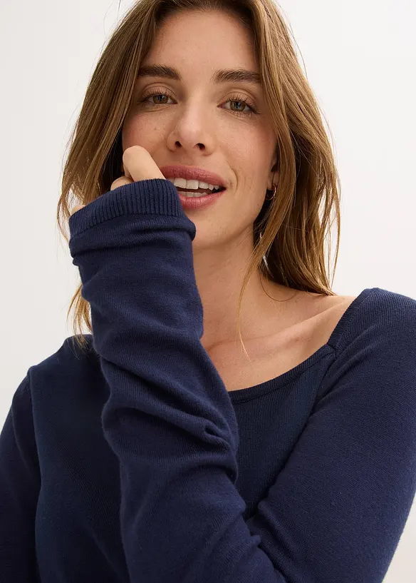 Maglione in misto viscosa fluente, bonprix