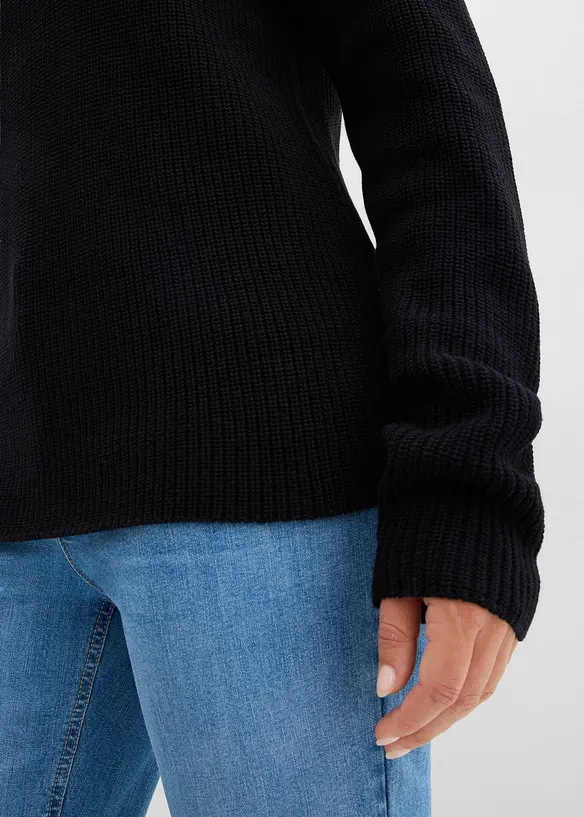 Maglione in filato fine di puro cotone biologico, bonprix