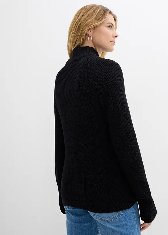 Maglione in filato fine di puro cotone biologico, bonprix