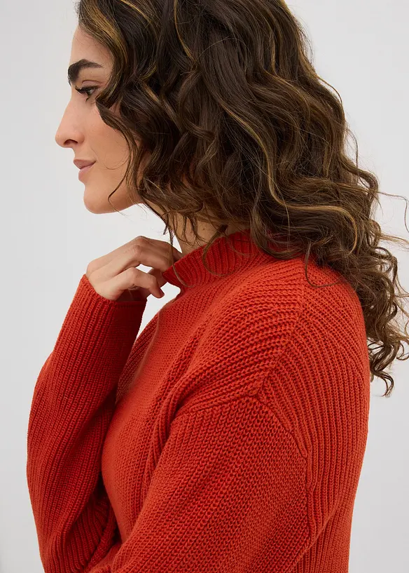 Maglione in filato fine di puro cotone biologico, bonprix