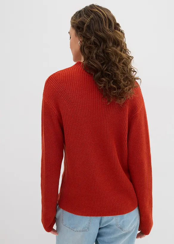 Maglione in filato fine di puro cotone biologico, bonprix