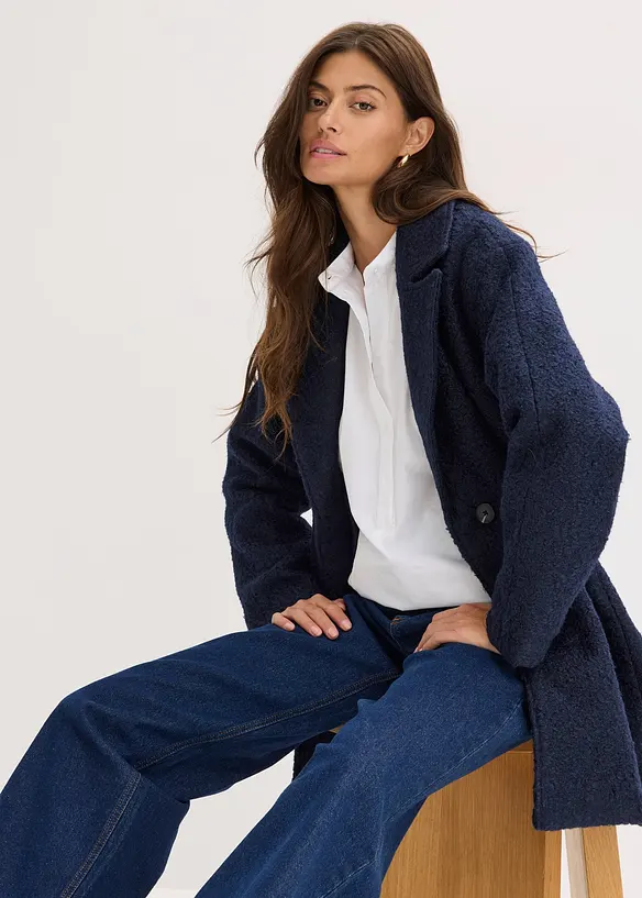 Cappotto bouclé corto, oversized, bonprix