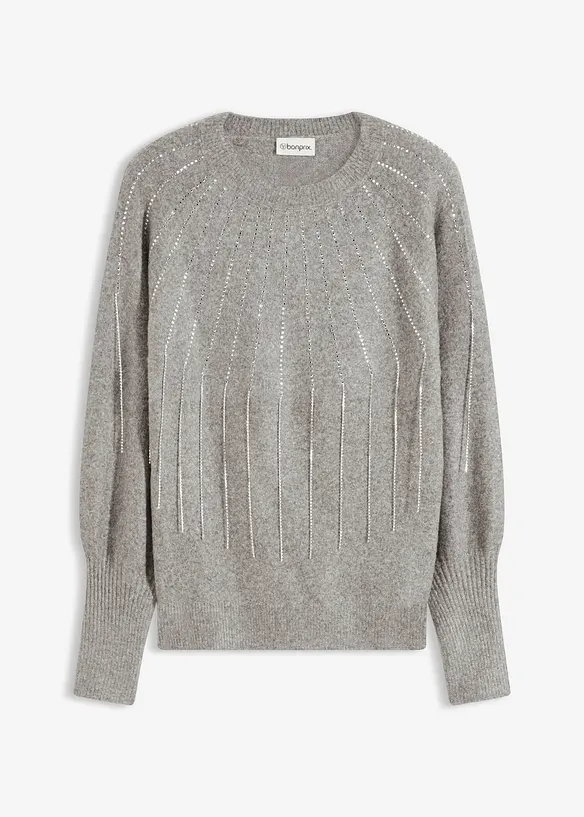 Maglione con strass, bonprix