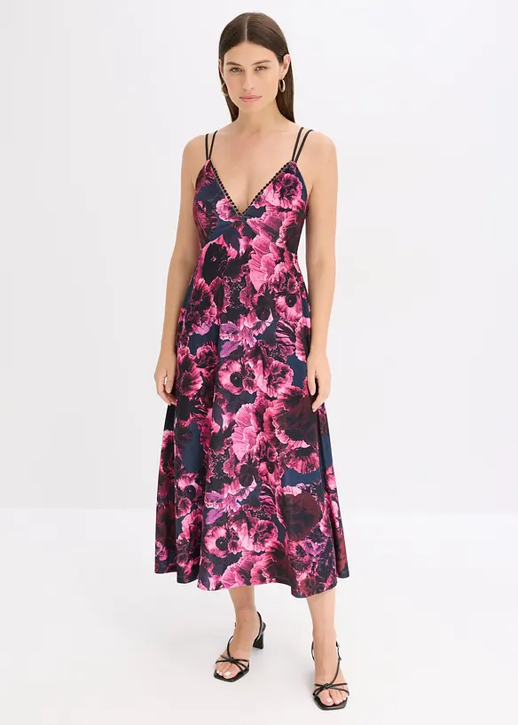Abito midi in velluto lucido, bonprix