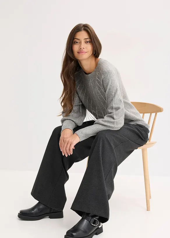 Maglione con strass, bonprix