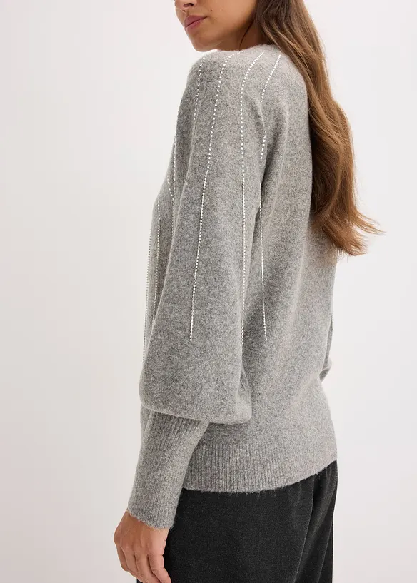 Maglione con strass, bonprix